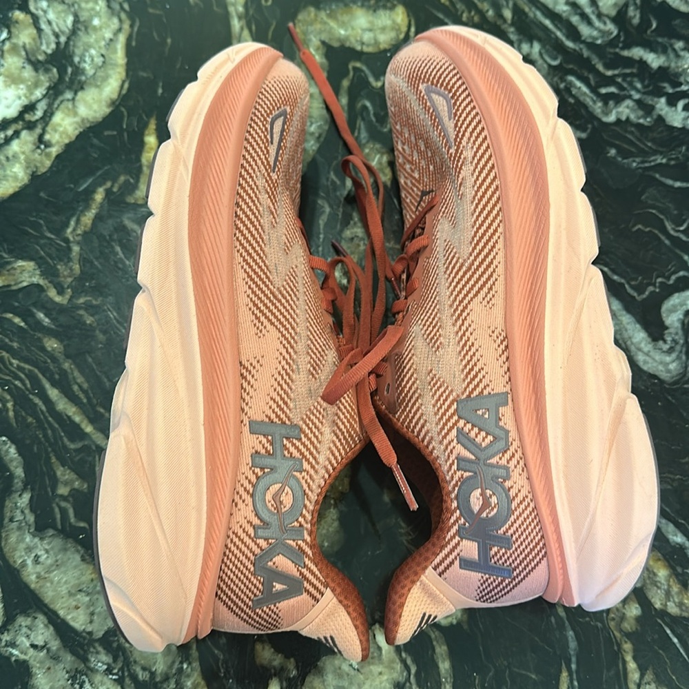 Hoka Women's Athletic Shoes in Coral and Pink - Picture 8 of 9